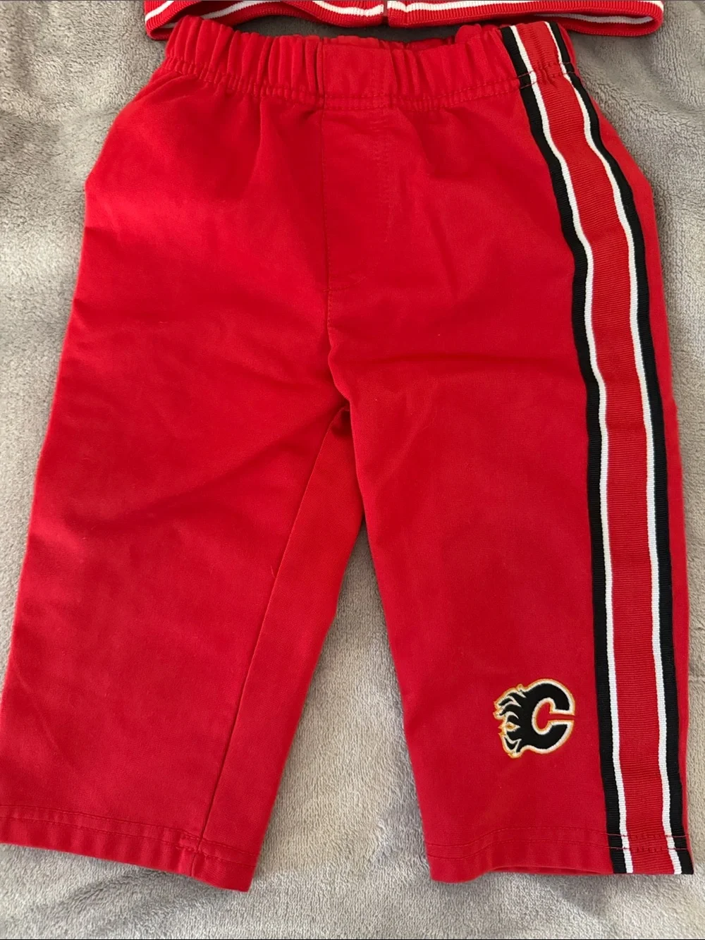 NHL Calgary Flames Kids Matching Track Jacket & Pants Suit Set Toddler Size 12M